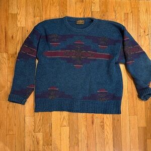 Vintage Eddie Bauer Tribal Pattern Knit Sweater